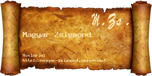Magyar Zsigmond névjegykártya