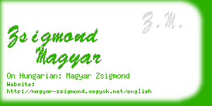 zsigmond magyar business card